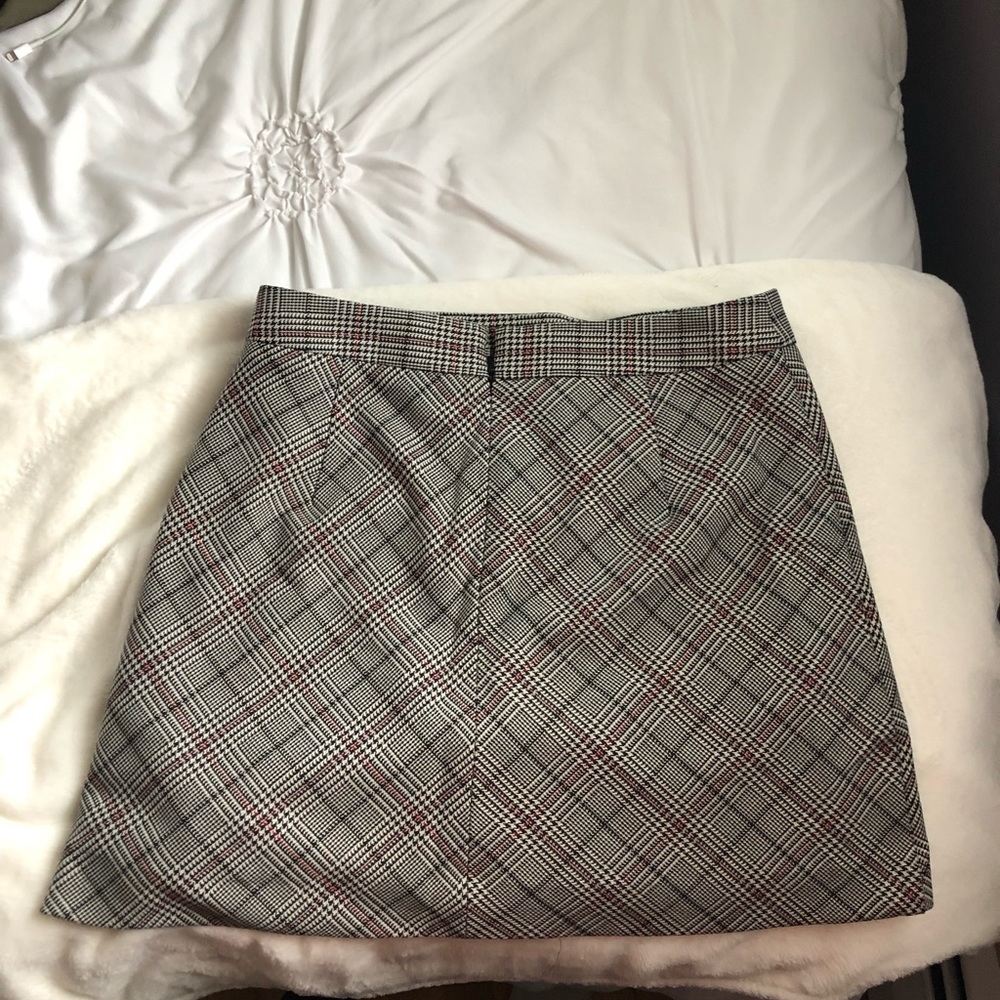 WORN ONCE! Plaid a-line mini skirt